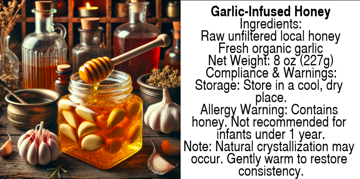 TheraTree Garlic Infused Honey