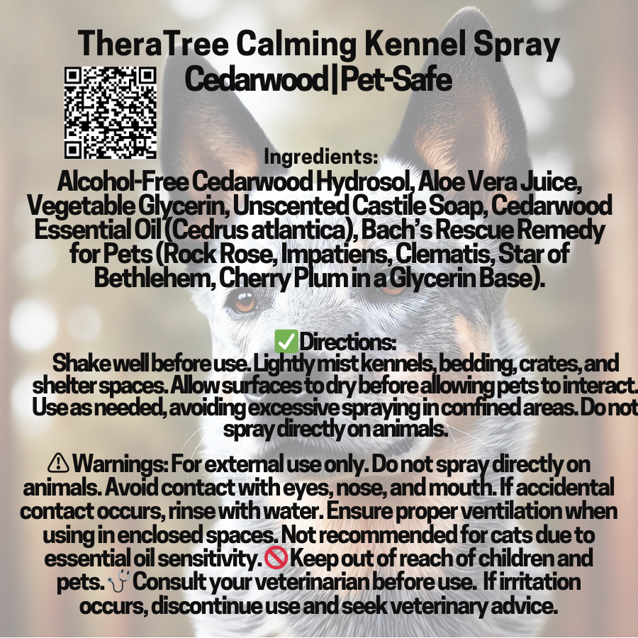 TheraTree Calming Kennel Spray: Cedarwood