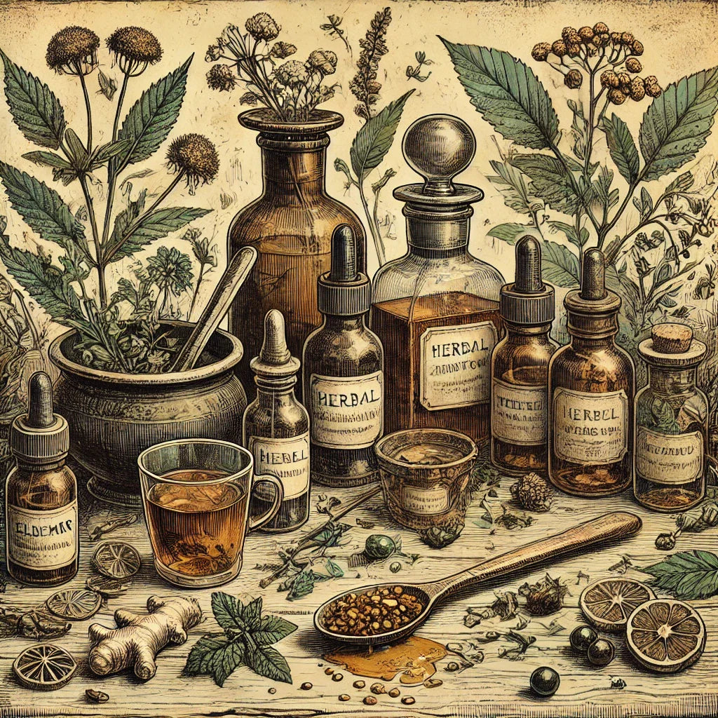Herbal Powders, Tonics, Poultice, Infusions, Tinctures & Syrups